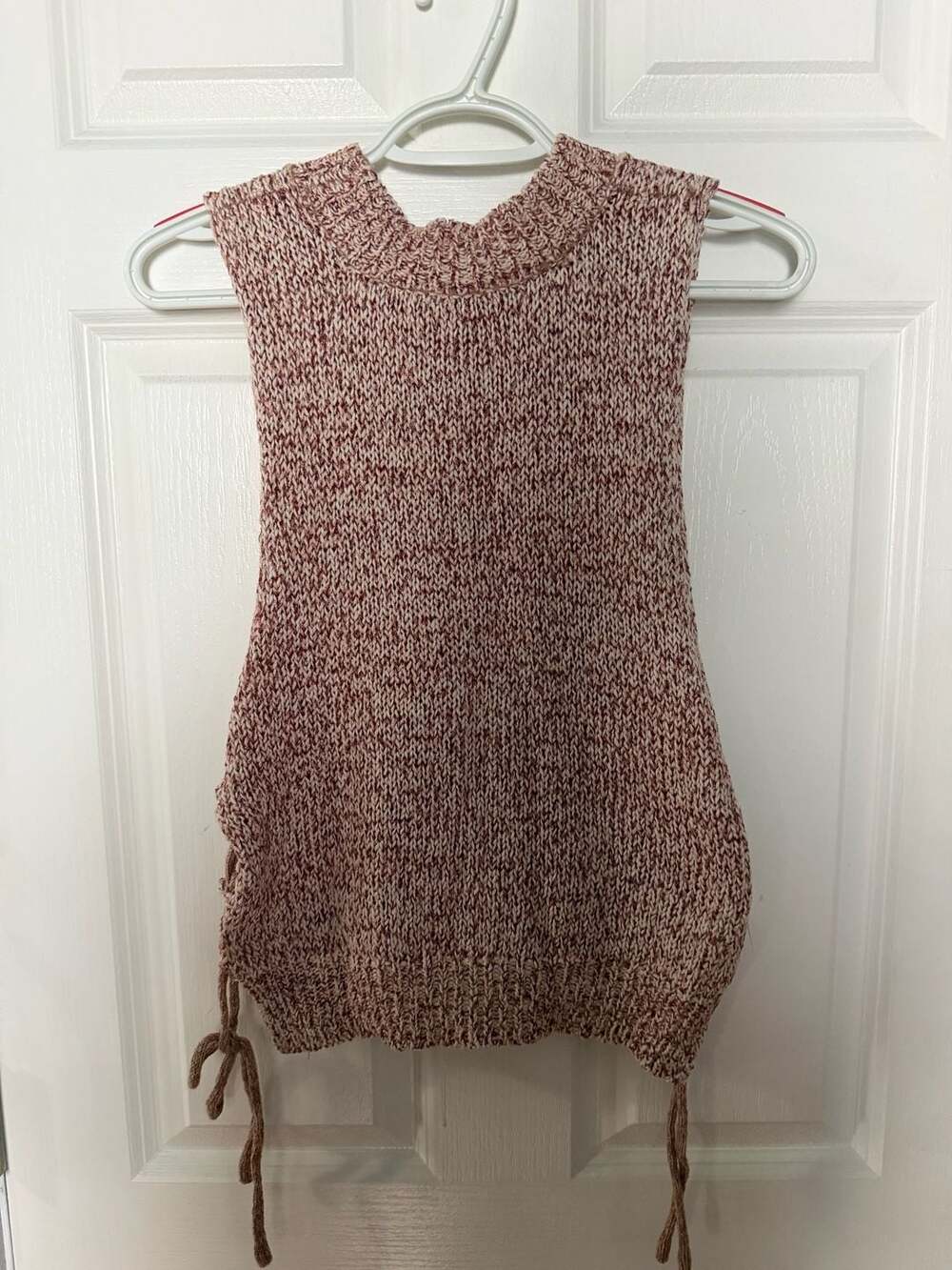 Francesca's Marled Knit Sleeveless Tank with Side Tie Details